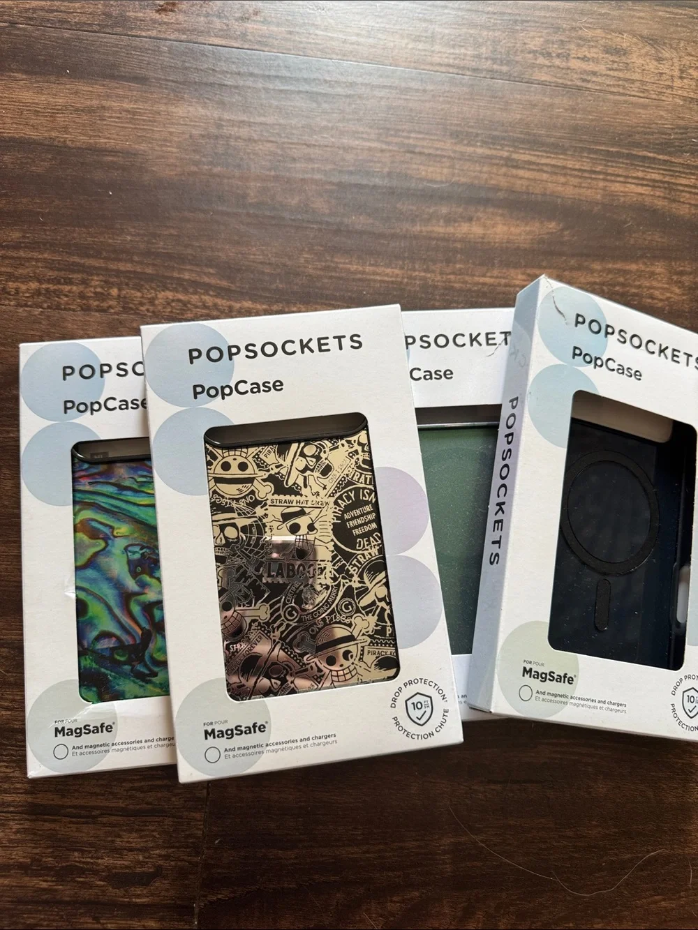 PopSockets PopCase Phone Case Pack - Black, Teal, Iridescent, Rose Gold